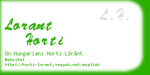 lorant horti business card